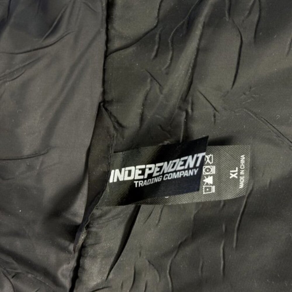 Independent Trading Company Puffer Jacket Mens XL EUC Lightweight Full Zip Black - Picture 11 of 16